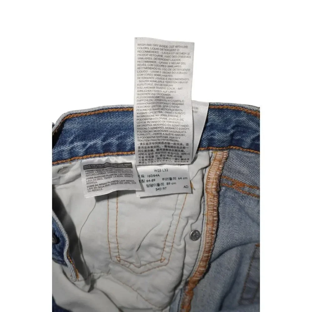 Levi’s 501 CT Customized & Tapered Distressed Jeans W25 L32 Light Wash